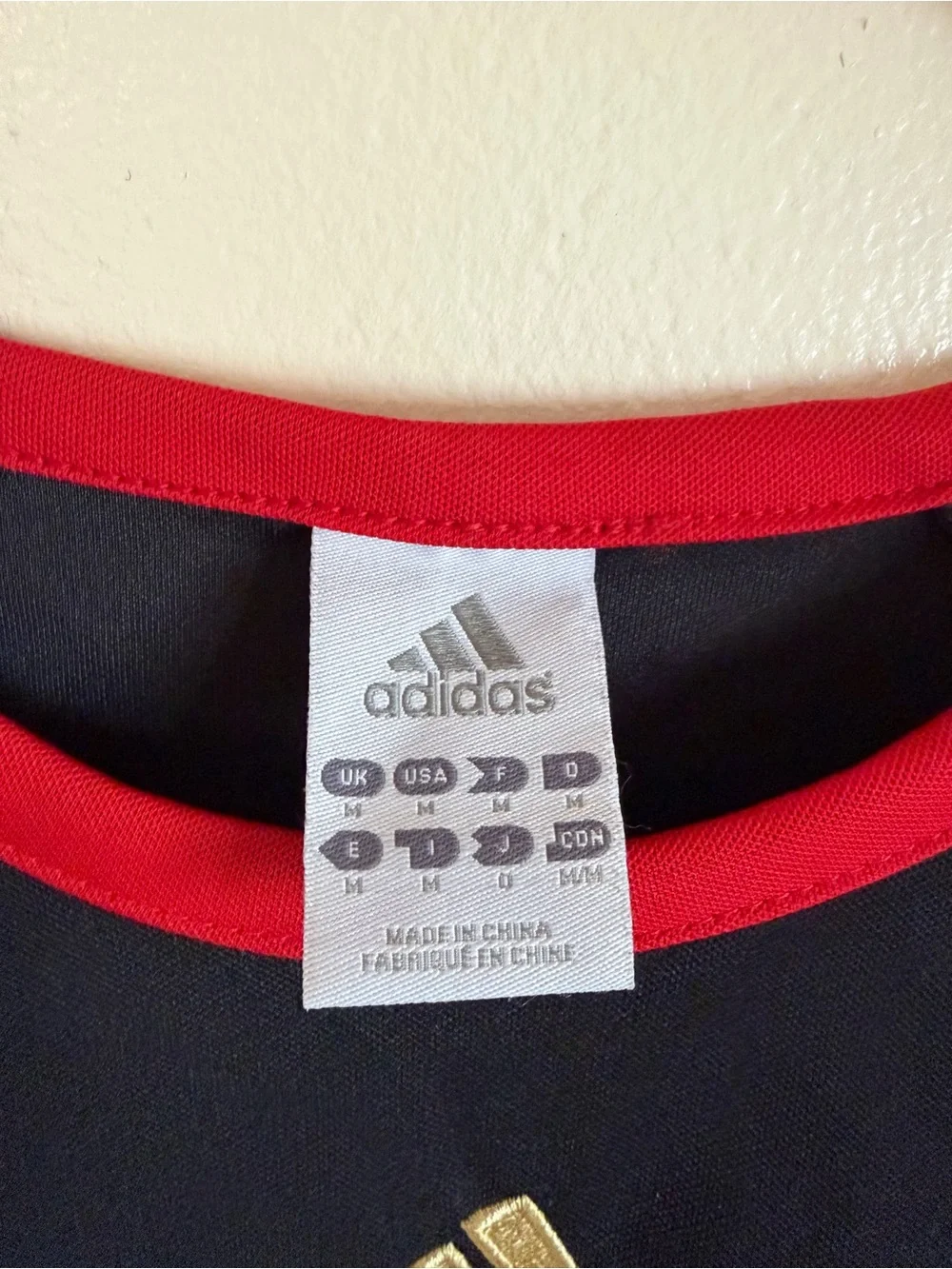 adidas Black Red Gold Germany Football Jersey Mens Size M